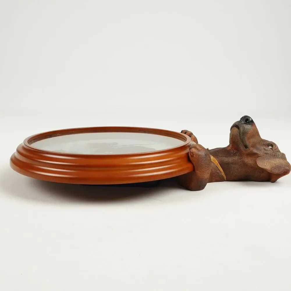 Bradford Exchange Dachshund Tail Waggin Tim Collector's Clock Linda Picken